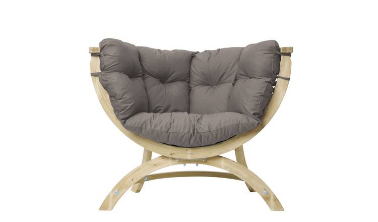 Amazonas Globo Siena Uno 1 Seater Wooden Hanging Chair - Taupe