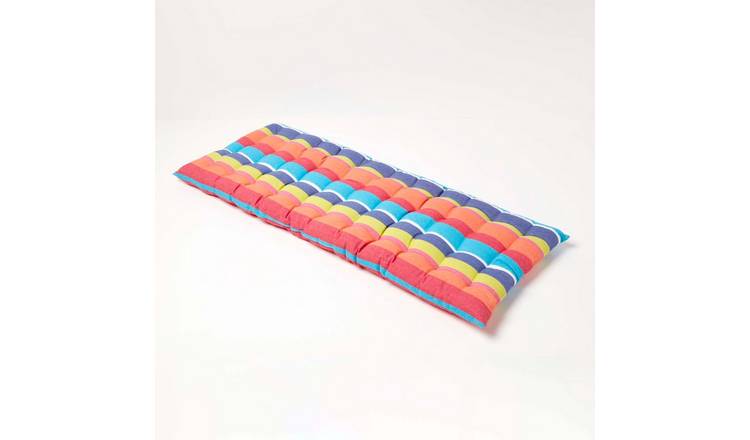 Homescapes 2 Seater Multi Stripe Bench Cushion