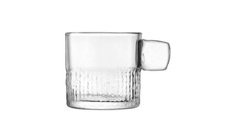 LSA International Glass Tealight Holder with Handle 9cm - Clear