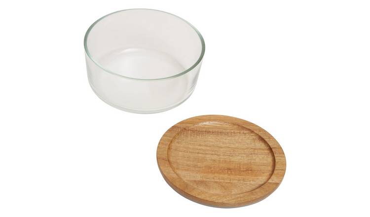 Orsina Freska 850ml Glass Container With Acacia Lid