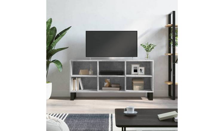 Walplus Engineered Wood TV Cabinet - Stone Grey - 103.5 x 30 x 50 cm