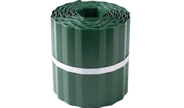 Primrose Green Coated Steel Corrugated Metal Lawn Edging Roll - 5m