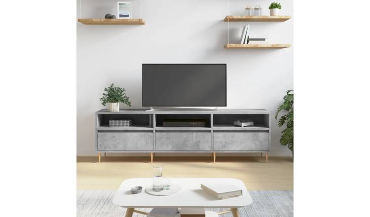 Walplus Engineered Wood TV Stand - Stone Grey - 150 x 30 x 44.5 cm