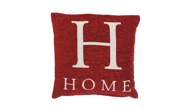 Orsina Words Home Square Cushion – Red