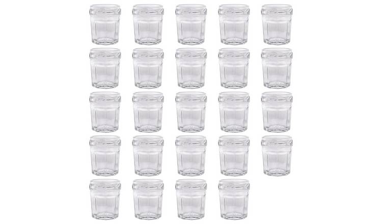 Argon Tableware Glass Jam Jars - Pack of 24