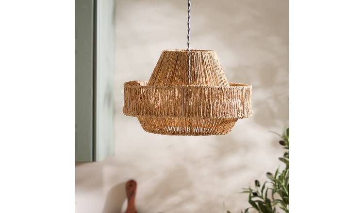 Dibor Jute Layered Pendant Light Shade - Natural 33cm