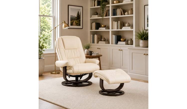 Artemis Home Burdell Swivel Recliner - Cream