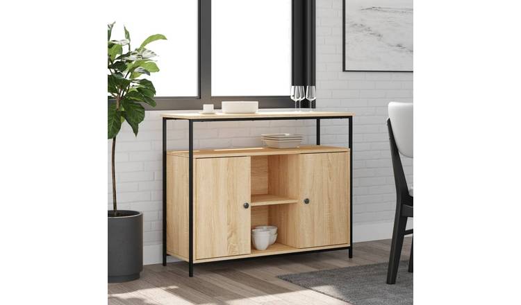 Walplus Engineered Wood Sideboard - Sonoma Oak - 100 x 35 x 80 cm