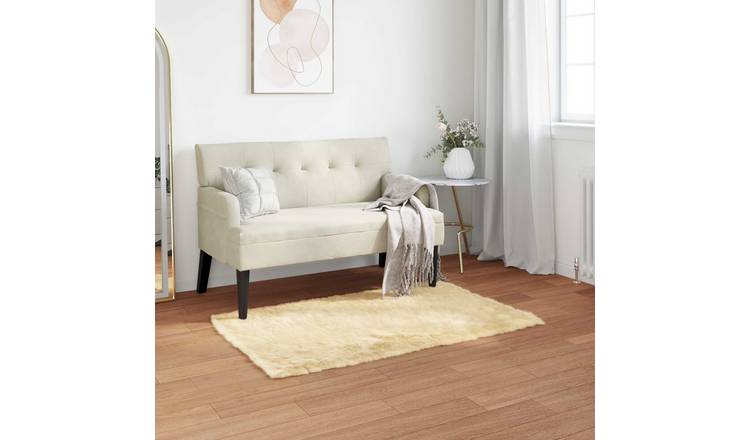 Walplus Tafalla Polyester Faux Sheepskin Rug - Cream - 80 x 150 cm