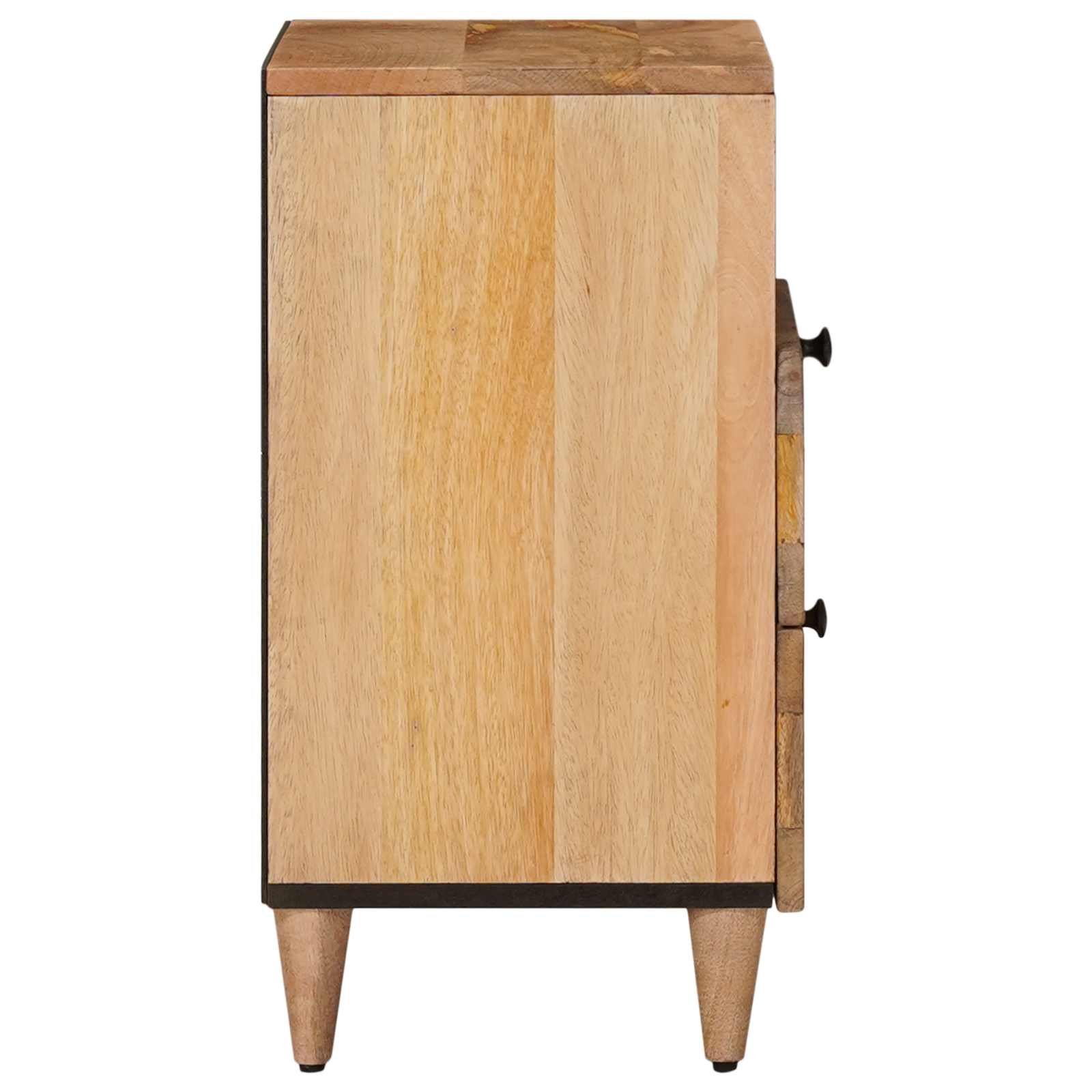 Walplus Solid Wood Bedside Table - Natural - 50 x 33 x 62 cm - Image 4