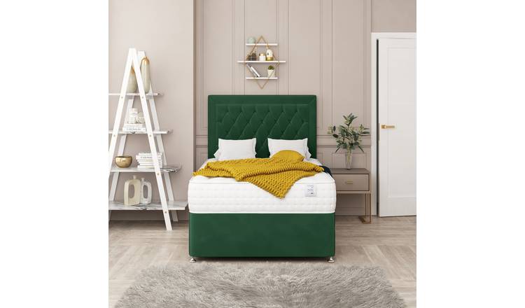 Bed Choices Montana Super King 4 Drawer 26" Headboard Divan Bed Set - Green