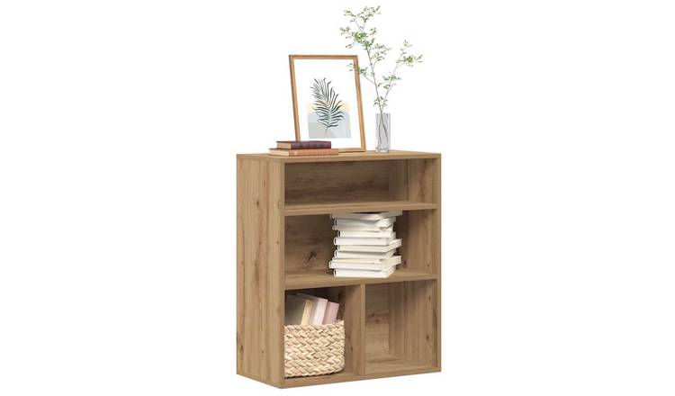 Walplus Engineered Wood Book Cabinet - Oak - 60 x 30 x 71.5 cm