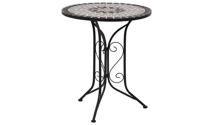 Walplus Ceramic Mosaic Bistro Table - Grey - 60 cm