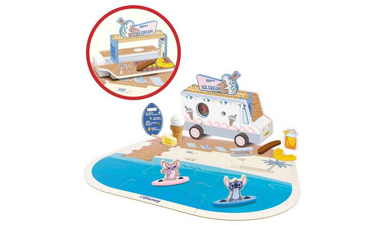Disney Lilo And Stitch 2-in-1 Wooden Ice Cream Truck Playset - One Size