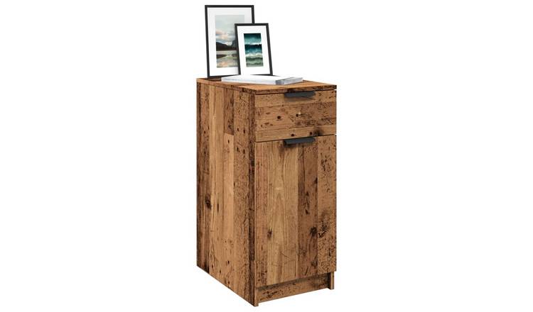 Walplus Engineered Wood Cabinet - Dark Wood - 33 x 50 x 75 cm