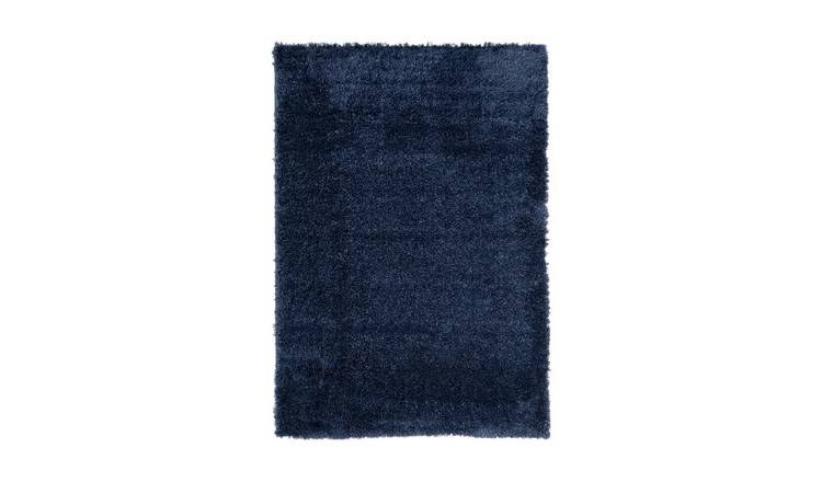 Kukoon Deep Navy Super Soft Shaggy Rug - 160 x 230cm