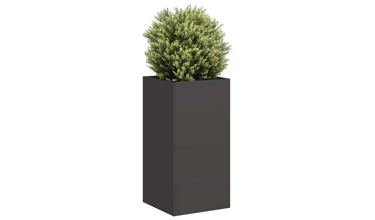 Walplus Steel Garden Planter - Black - 40 x 40 x 80 cm