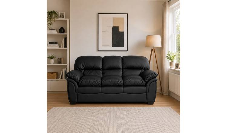 Artemis Home Leverton 3 Seat Sofa - Black