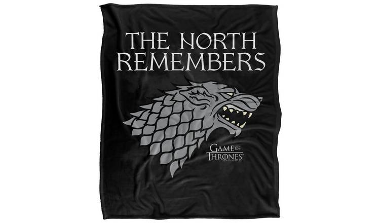 Game Of Thrones The North Remembers Stark Black & Grey Blanket - 147cm x 91cm