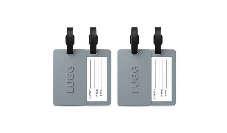 Lugg Flexible PVC Luggage Tags - Pack of 2 - Gunmetal