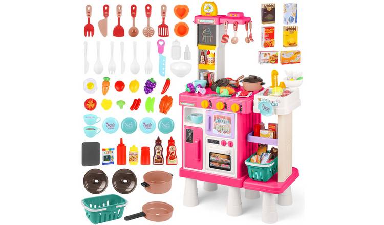 deAO Large Play Kitchen Set - Pink