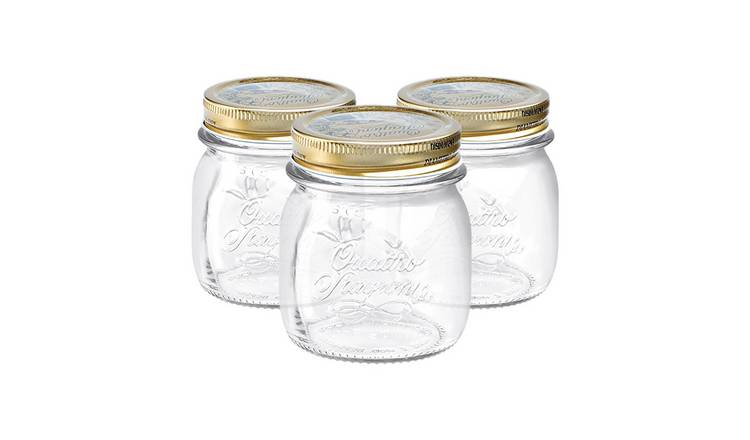 Bormioli Rocco Quattro Stagioni Glass Storage Jars - Pack of 3