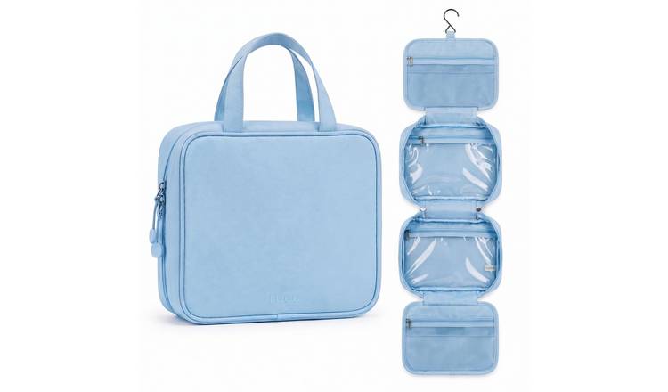 Lugg Multi-Compartment Hanging Travel Toiletry Bag - Slate Blue