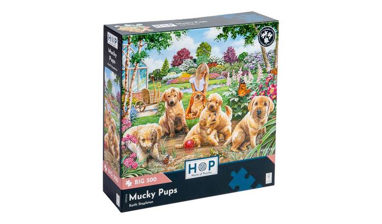 The House of Puzzles Mucky Pups BIG 500 Piece Jigsaw Puzzle