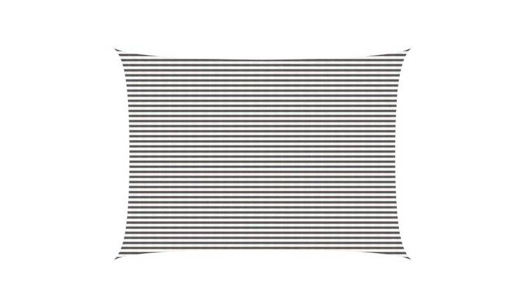 Walplus Rectangular HDPE Sun Shade Sail - Light Grey and White - 500 x 600 cm