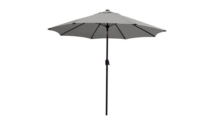 Garden Pride 2.7m Tilt Mechanism Parasol - Grey