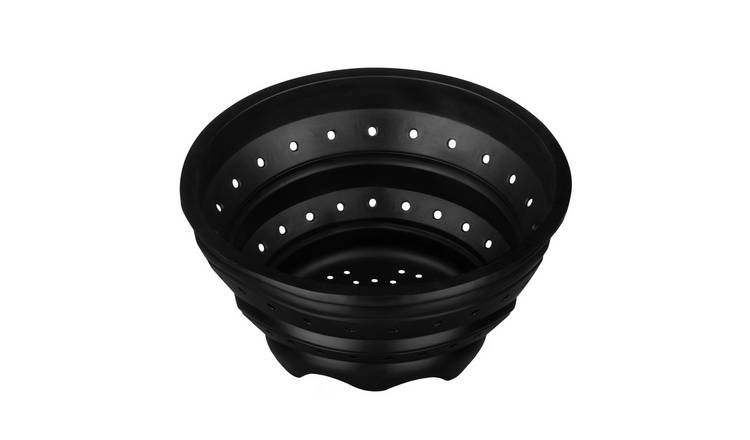 Orsina Zing Collapsible Colander and Food Steamer – Black