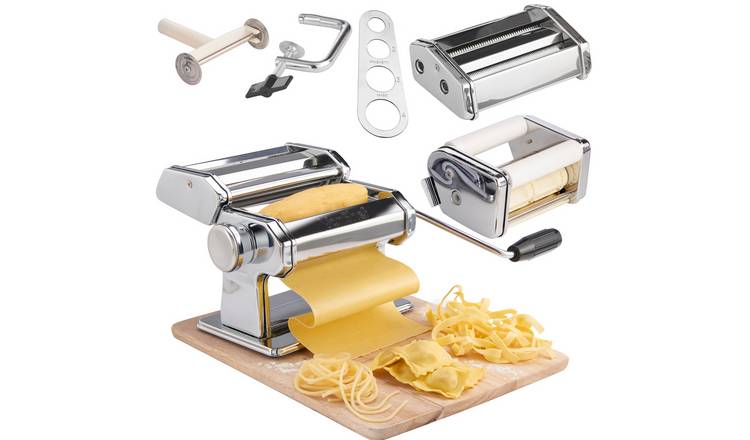 VonShef Professional Manual Pasta Roller Machine - Silver