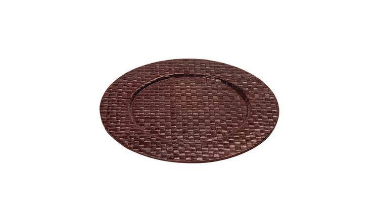 Orsina Pandanus Woven Charger Plate - Brown