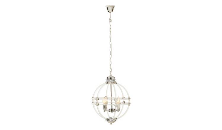 Orsina Karlo Acrylic Pendant Light - Clear And Chrome
