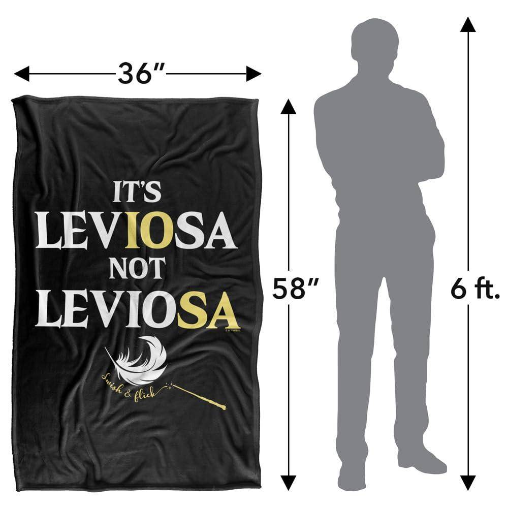 Harry Potter It's Leviosa Not Leviosa Black Blanket - 152cm x 127cm - Image 4