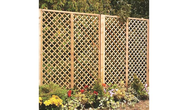 Primrose Fan Outdoor Garden Privacy Screening Wall Trellis - 1.83m x 0.9m