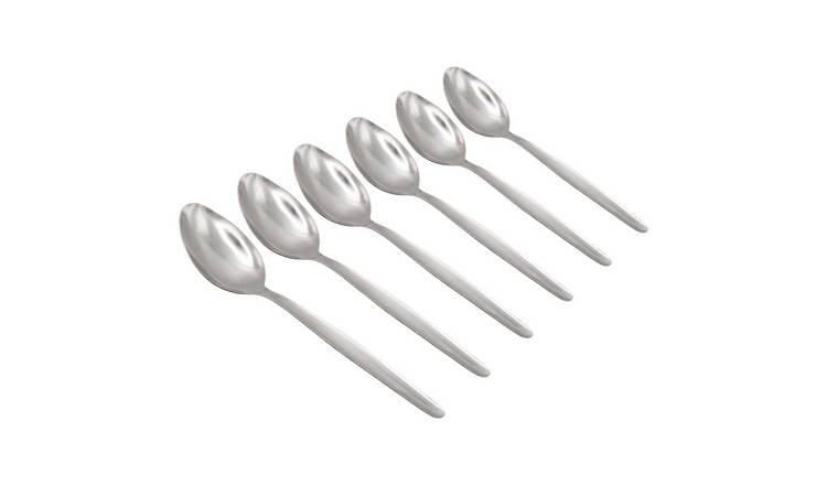 Argon Tableware Economy Stainless Steel Dessert Spoons - Pack of 6