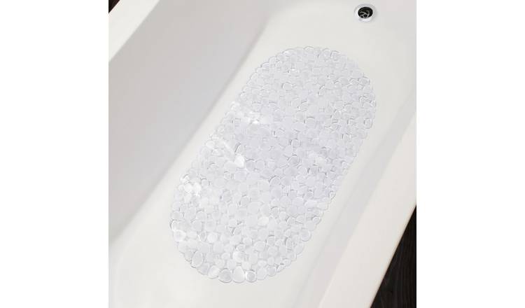 OHS Plain PVC Slip Resistant Bath Mat - 35 x 70cm - Clear