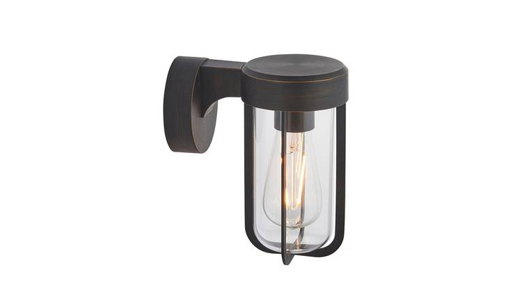 Loops Direct Die Cast Aluminium Outdoor Wall Light - Brushed Bronze