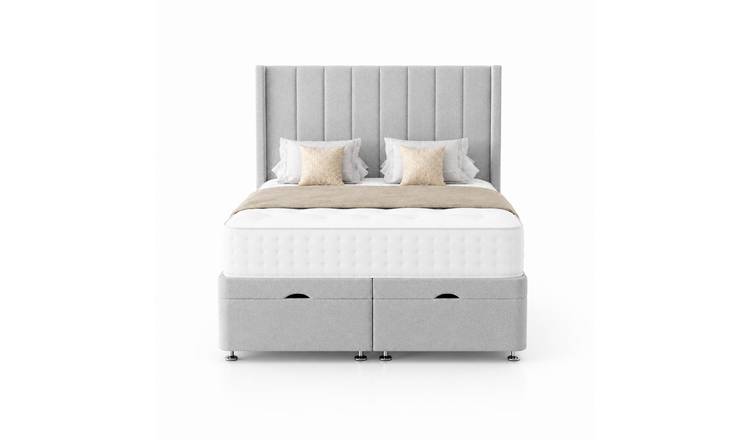 Comfy Deluxe  Ameila Wing 3ft Single  End Lift Ottoman Bed Set - Silver