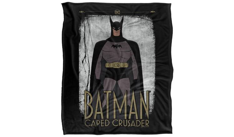 Batman Caped Crusader Cartoon Soft Touch Blanket - 147cm x 91cm
