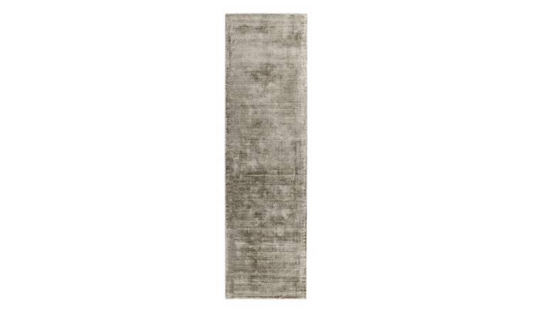 Mega Flooring Grey Handmade Plain Rug - 66 x 240cm