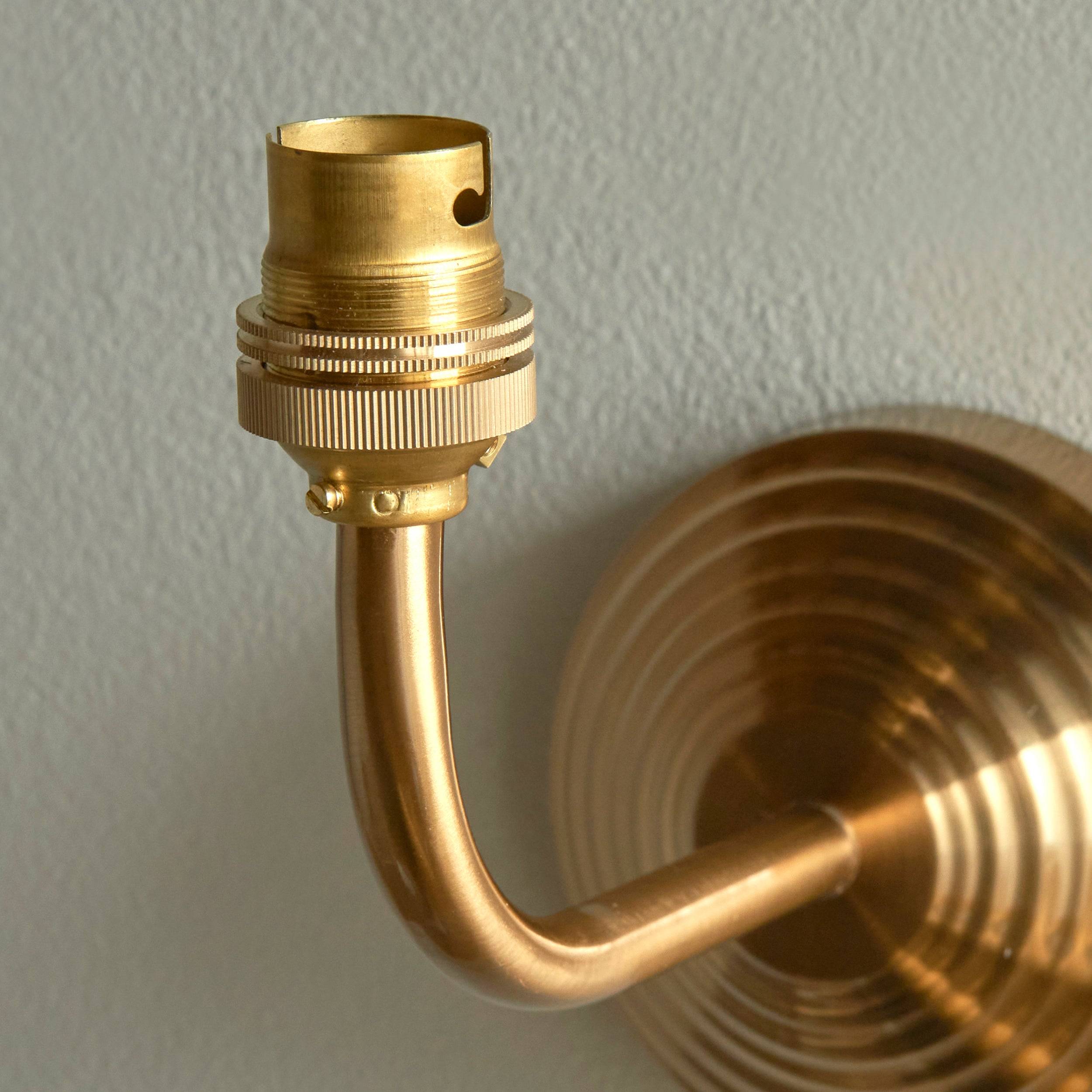 Loops Direct Pack of 2 Steel Dimmable Wall Light - Brushed Aged Brass - Image 3