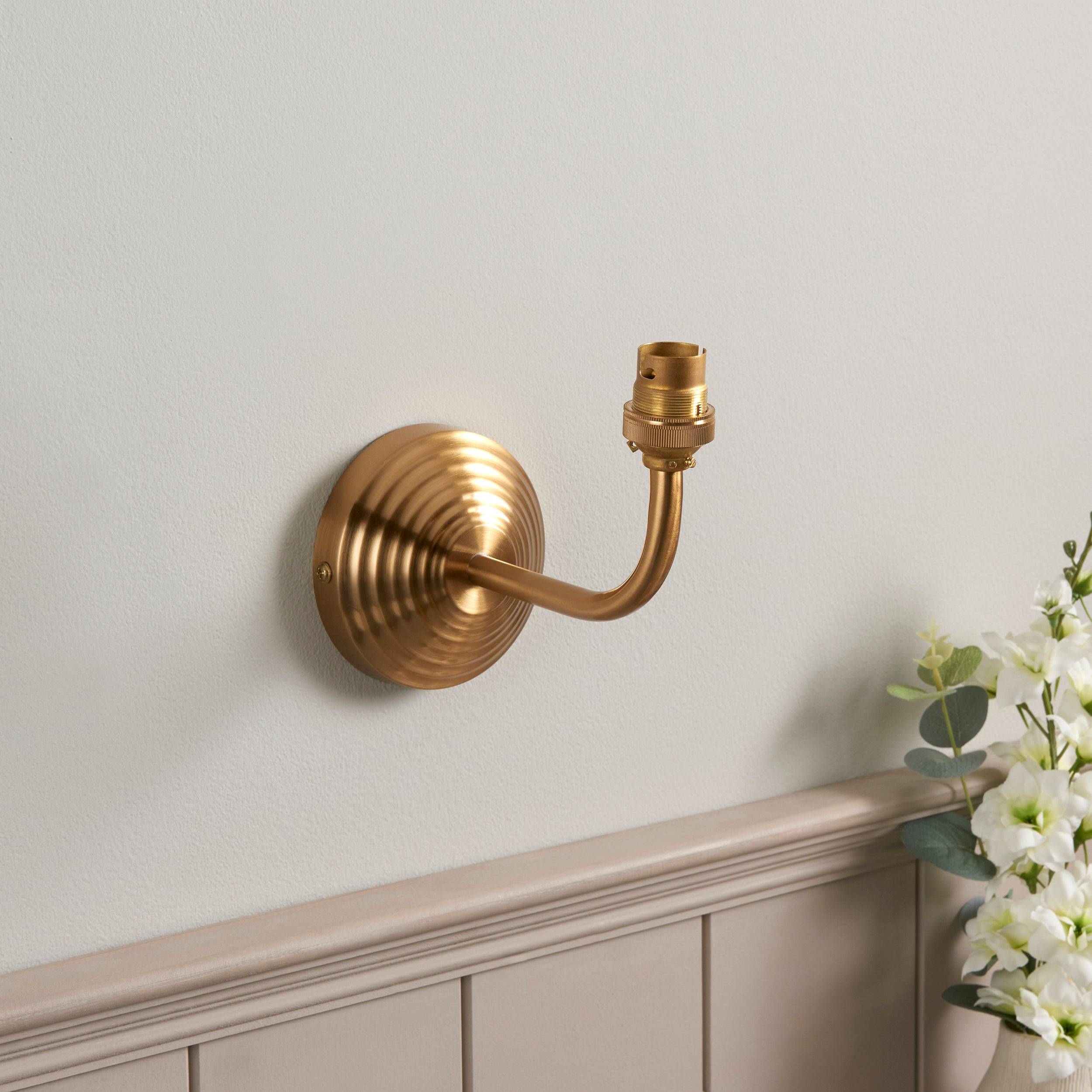 Loops Direct Pack of 2 Steel Dimmable Wall Light - Brushed Aged Brass - Image 5