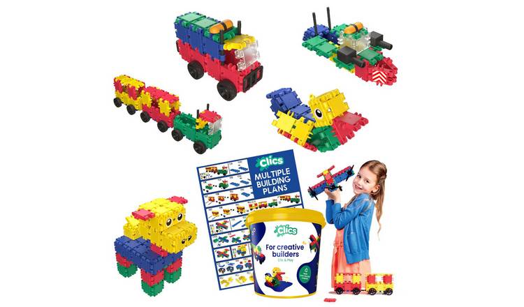 Clics Bucket 8 in 1 STEM Building Set - Age 4+