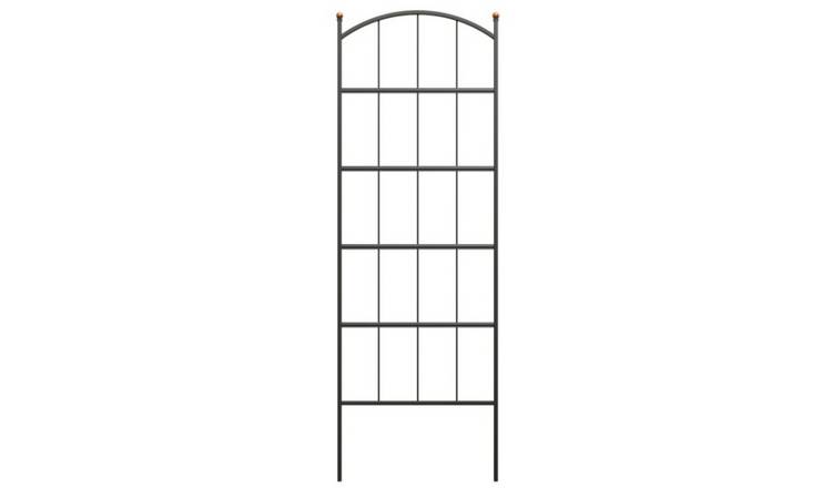 Primrose Modern Farmhouse Trellis Black with Copper Accent Finial Balls - 190cm