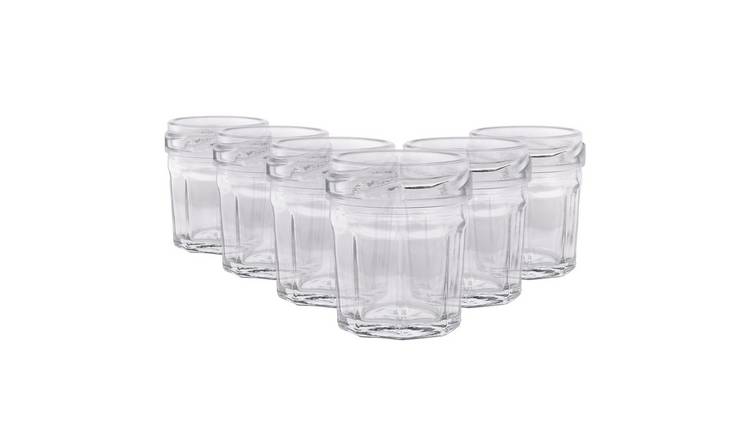 Argon Tableware Glass Jam Jars - Pack of 6