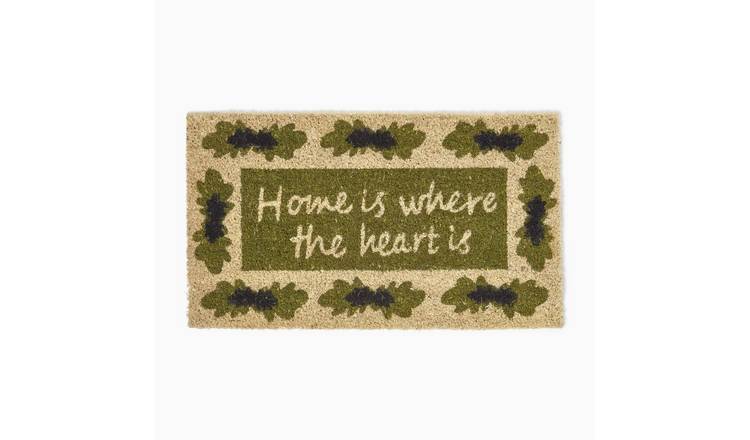 Homescapes Home Is Where The Heart Is Coir Doormat
