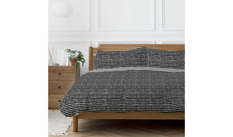 Copenhagen Home Arri Reversible Duvet Set - Single - Black & White