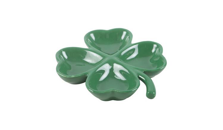 Something Different Four Leaf Clover Trinket Tray - Green